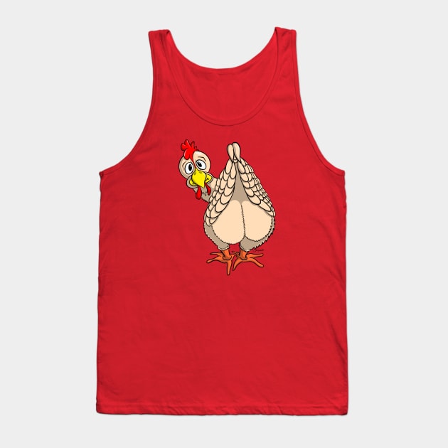 Funny Chicken Shirt ScottyGaaDo's CHICKEN BUTT Tank Top by ScottyGaaDo